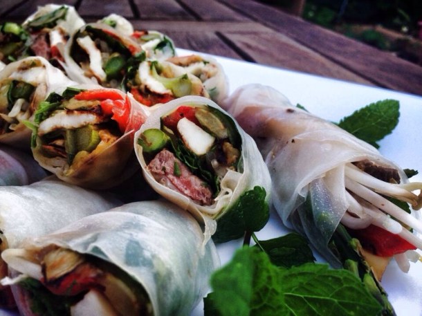 Mediterranean style rice paper rolls 20140208-175627.jpg