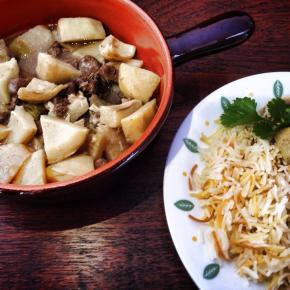 Lemony artichoke hearts with Lebanese&nbsp;rice