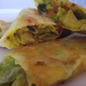 Broad bean, coriander and cumin&nbsp;rolls