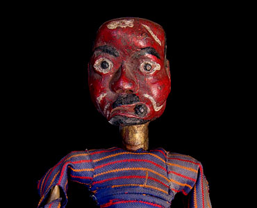 Chewing betelnut: Wayang Golek, Central Java, early 20th C.